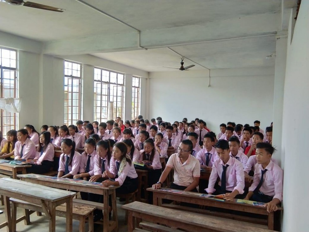 Students of a Government Higher Secondary School in Kiphire town, Nagaland. (Morung Photo | For representational purpose only)